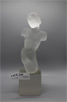 Frosted glass nude 10” on stand