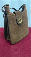 Vintage J Miller Handbag Brown Suede