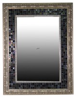 CONTEMPORARY OBSIDIAN MIRROR