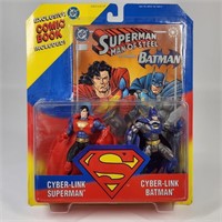 KENNER SUPERMAN & BATMAN CYBER-LINK NIP