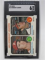 1973 TOPPS #67 STRIKEOUT LEADERS SGC 6 EX NM