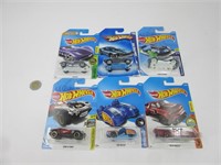 6 voitures hot wheels die cast