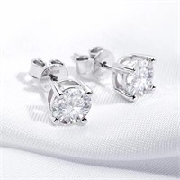 0.1 Carat Moissanite Diamond Stud Bridal Earrings