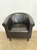 Round Leather Looking Chair