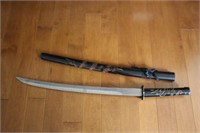 Ornamental sword in sheath with 23.5" blade,