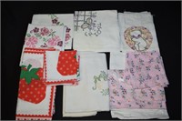 Vintage/Antique Linens w/ Embroidery & Strawberry