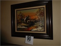 SIGNED, MATTED & FRAMED OIL PAINTING BY ROBERT