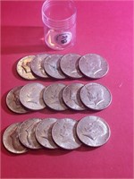 15 Pcs 40% Silver Kennedy Half Dollar