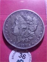 1878 7TF Morgan Dollar F