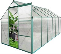 6x12 FT Walk-in Greenhouse with Sliding Door,