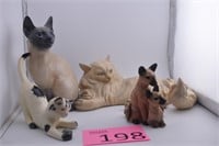 Mid Century Persian & Other Cat Figurines