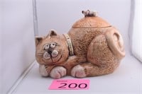 1960s Treasure Craft Cat & Mouse Cookie Jar
