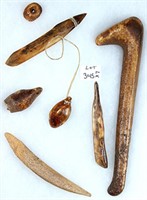 Frame of 11 Alaskan Artifacts
