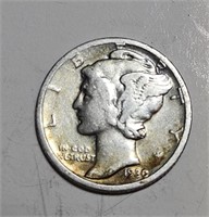 1930 s XF Grade Mercury Dime