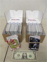 Two boxes of Sports Card Stars Baseball, Football