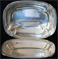 2 INTERNATIONAL STERLING HAND HAMMERED BOWLS,