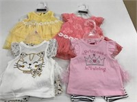 4 New 3-6 Months 2 Pc Sets