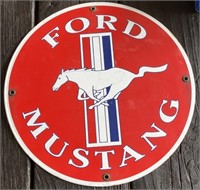 12" Ford Mustang Porcelain Sign