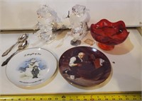 Plates, Figures, Old Spoons