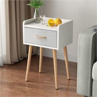 *LUCKNOCK NightStand with Fabric Drawer