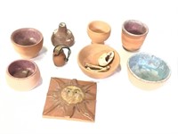 10 Clay Cups Bowls +
