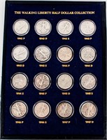 Coin 16 Walking Liberty Silver Half-Dollar Set