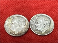 1950-D & 1951-S Roosevelt Silver Dimes