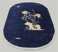 Chinese Art Deco oval rug, first quarter 20th cen.