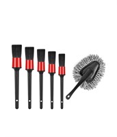 Fitosy Car Detailing Brush Set, Soft Boar Hair