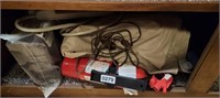 CABINET FULL OF FIRE EXTINGUISHER, TABLE CLOTH, EC