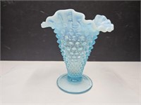 Blue Glass Fenton 6" HIGH Vase