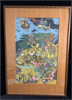 Indian Pichwai Painting, Framed
