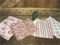 100% cotton decorator fabrics-pink, brown white