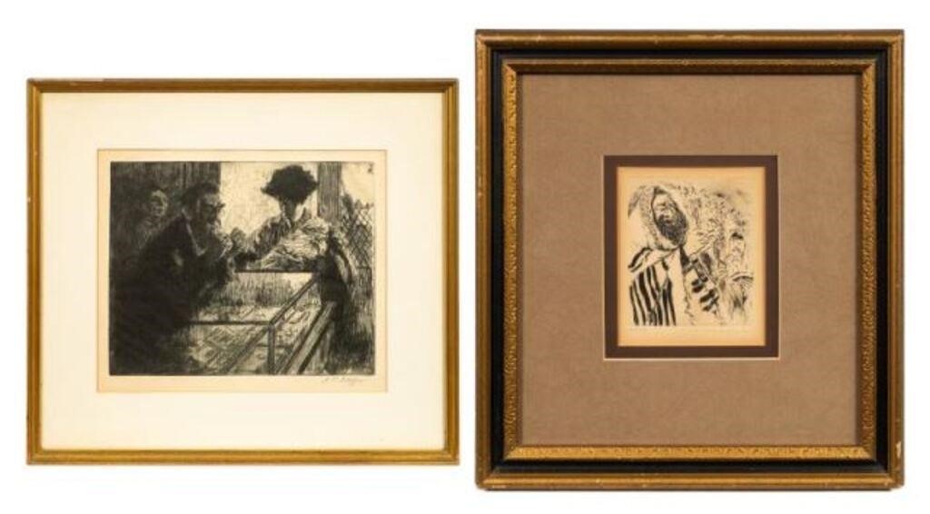 Lot of 2 Etchings - Sturges & Moskowitz.