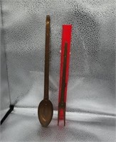 Copper spoon and serving fork
