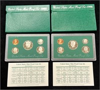 1995 & 1998 US Proof Sets in Boxes