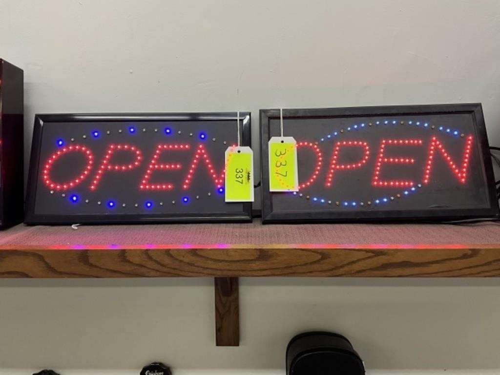 2x Neon Open Signs