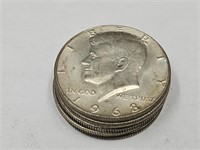 5-1968 Kennedy 40% Silver Half Dollars