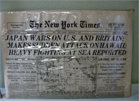 The New York Times December 8th, 1941 Newspaper