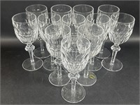 Set of 12 Waterford Crystal Wine Glasses