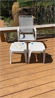 Outdoor Chair and Two Tables