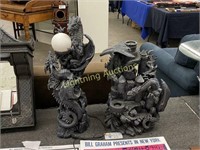 SLATE TONE DRAGON LAMP