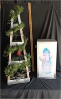 Homemade Christmas Tree, JC Penny Lighted Snowman