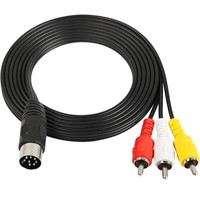 $16-1.8M 8-PINS DIN MALE TO 3 RCA MALE AUDIO CABLE