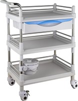 3-Tier Qiwey Medical Utility Cart  White