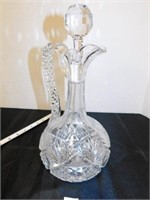 vintage lead cut crystal decanter