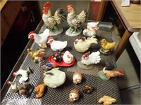Several Chicken Figurines