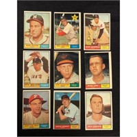 (25) 1961 Topps Baseball Cards Nice Shape