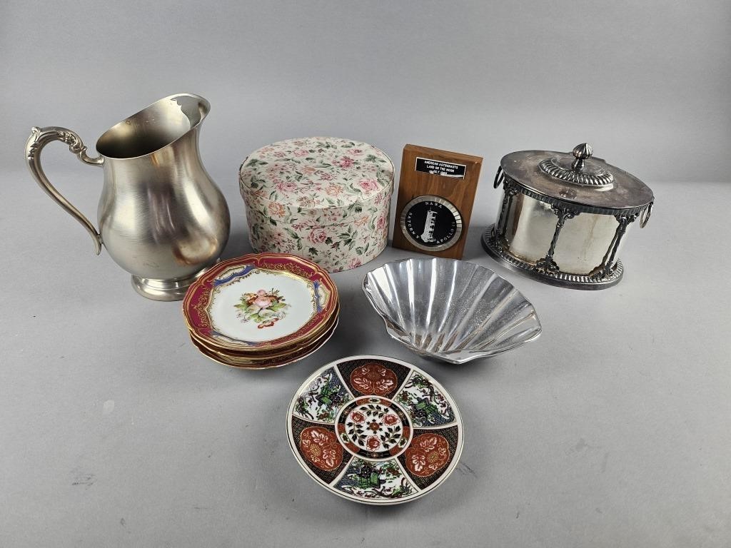 Vtg F.B. Rogers Pewter Pitcher & More!