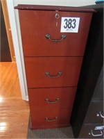 (4) Drawer Wooden Filing Cabinet 18"Wx18"Dx51"T